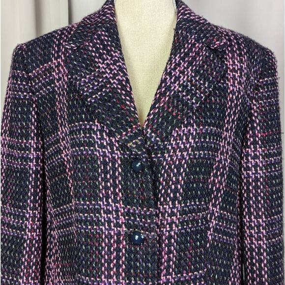 Gerry Weber Tweed Blazer Black and Pink Size 14 - Picture 13 of 15